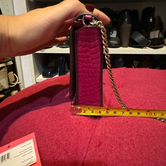 Kate Spade berryblitz romy croc embossed chain wallet - Picture 6 of 8